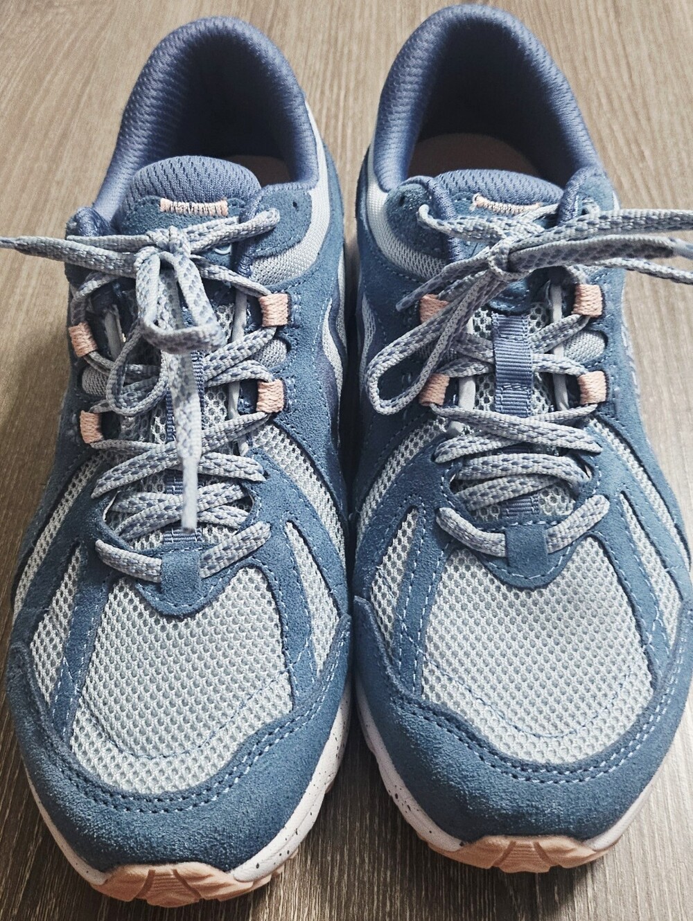 Womens Ryka Skylift TR trail Sneakers "Flinestone Blue" suede/mesh size 8